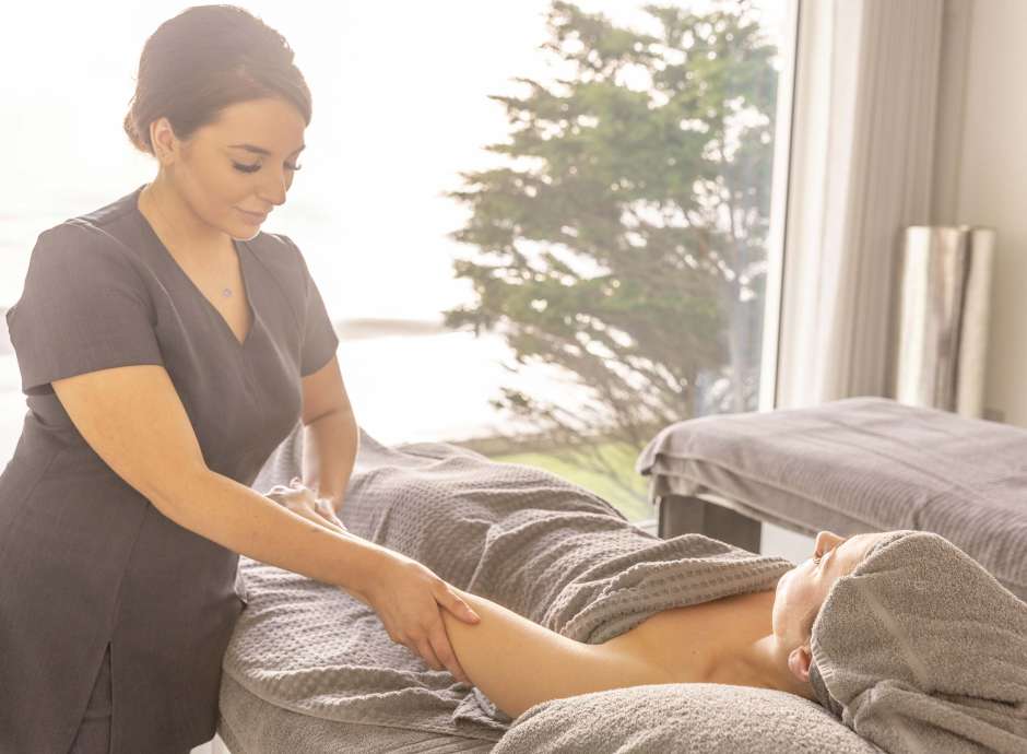 Saunton Sands Hotel Source Spa Guest Receiving Massage in Treatment Room