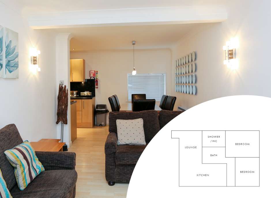 Lundy Apartment with floorplan