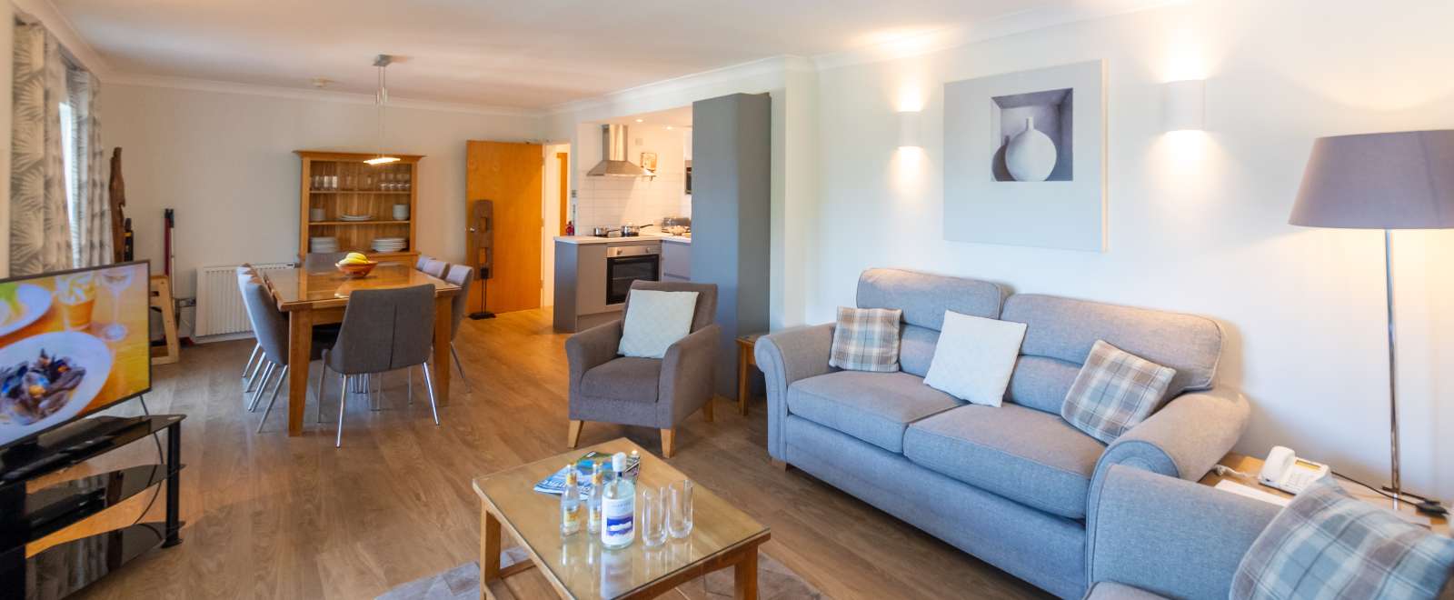Inside a modern self-catering apartment at Saunton Sands 