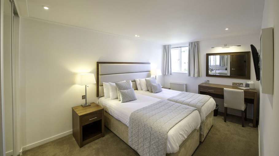 Saunton Sands Hotel Living Suite Accommodation Bedroom with Desk