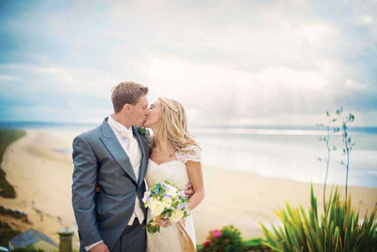 Wedding at Saunton Sands with beach views