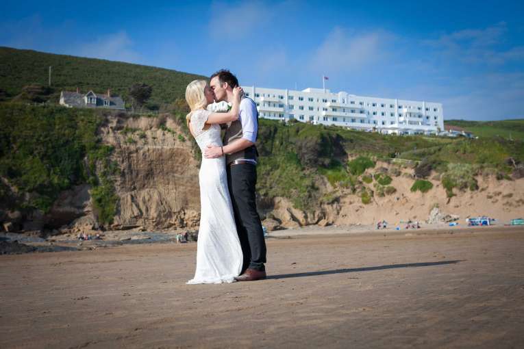 Wedding on Saunton Sands beach