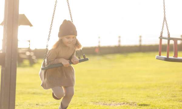 Child on swings
