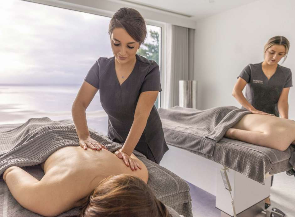 Saunton Sands Hotel Source Spa Guests Receiving Massages in Treatment Room