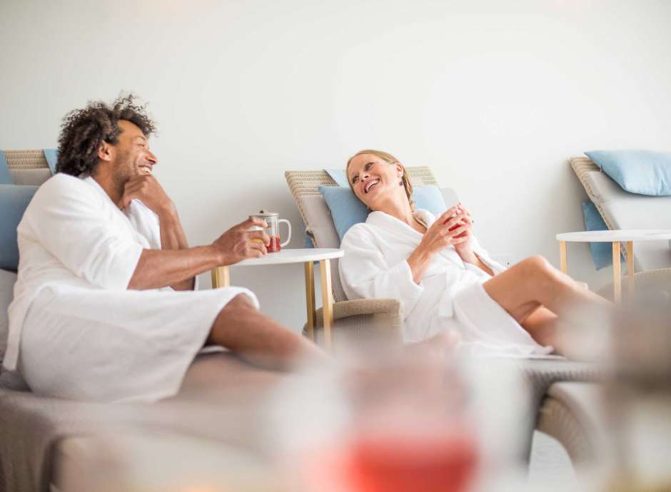Couple in relaxation room