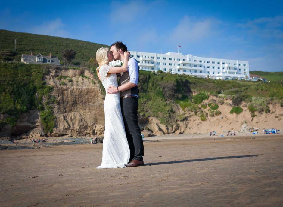 Wedding on Saunton Sands beach