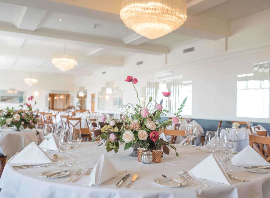 Wedding table set up in The Dining Room