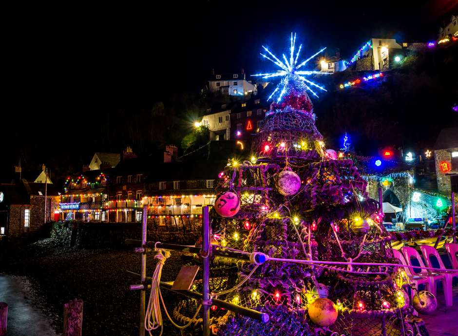Clovelly Christmas Lights
