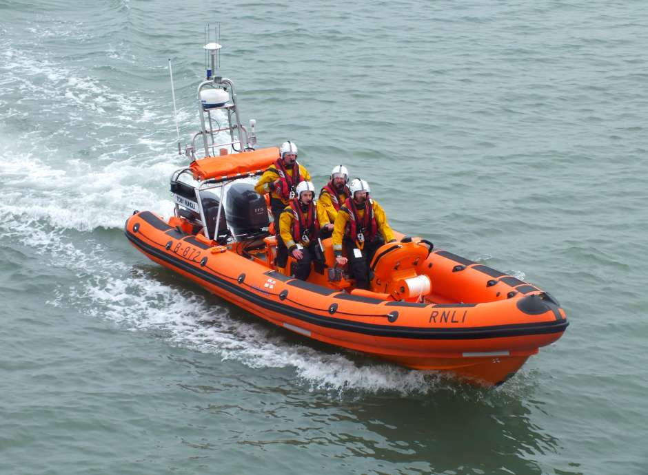 Lifeboat on the water at Clovelly Village