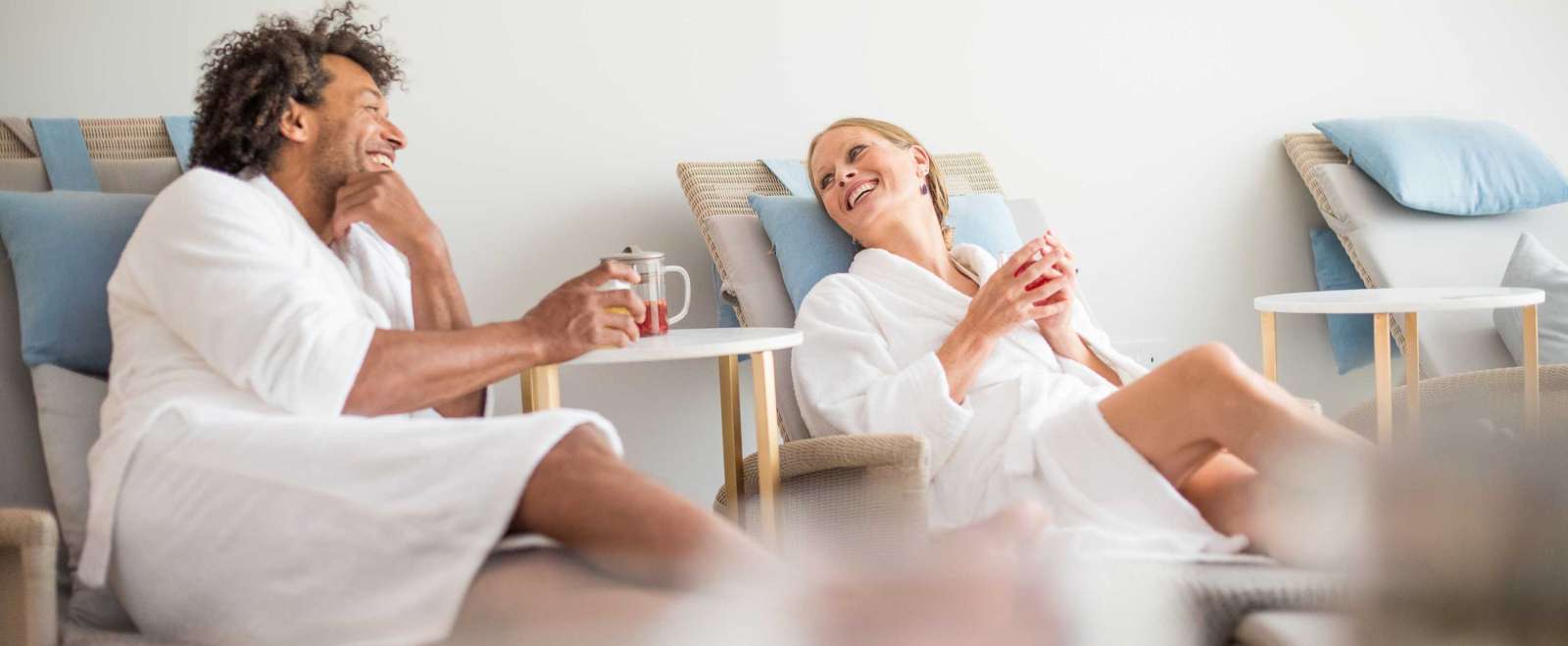 Couple in relaxation room