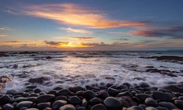 Sunset at Westward Ho! Beach North Devon