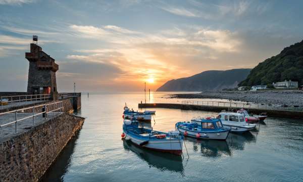 Sunrise Over Lynmouth Harbour North Devon