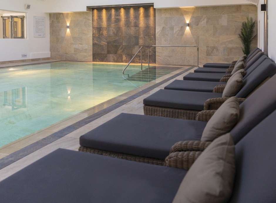 Saunton Sands Hotel Source Spa Loungers by Indoor Swimming Pool