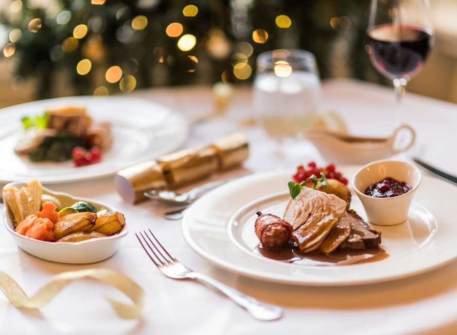 Festive lunch served in our Dining Room