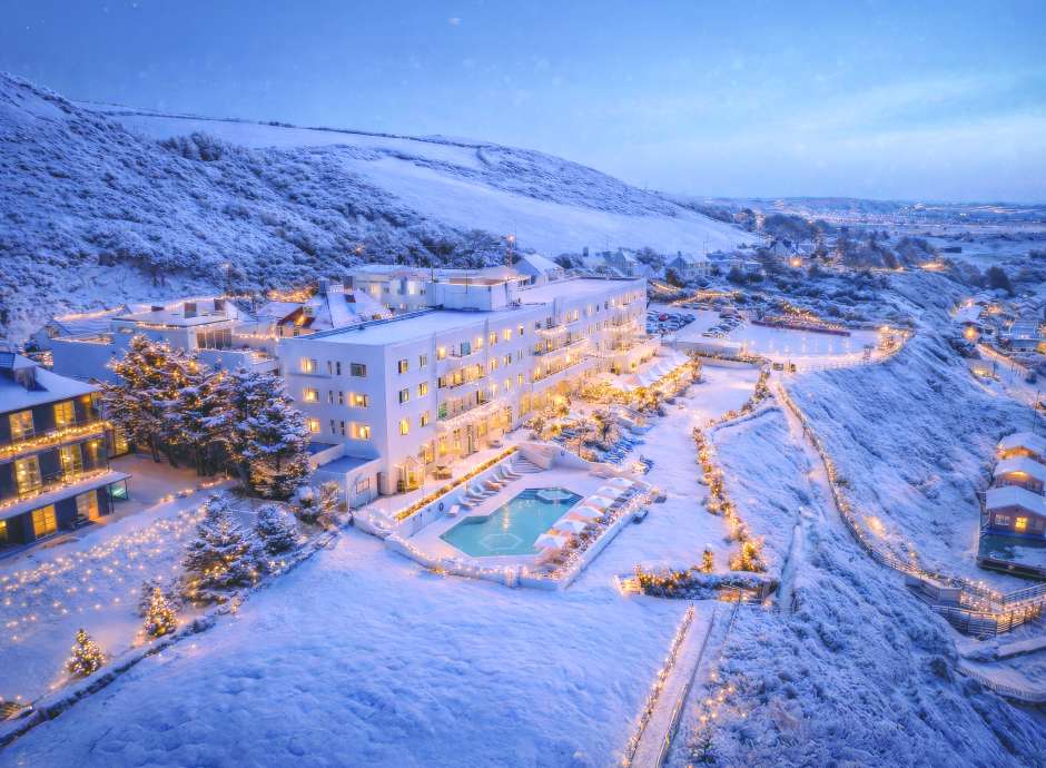An Ai produced image of Saunton during winter